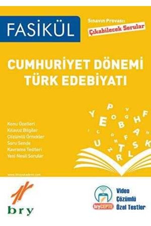 BRY FASİKÜL - EDEBİYAT - CUMHURİYET DÖNEMİ TÜRK EDEBİYATI