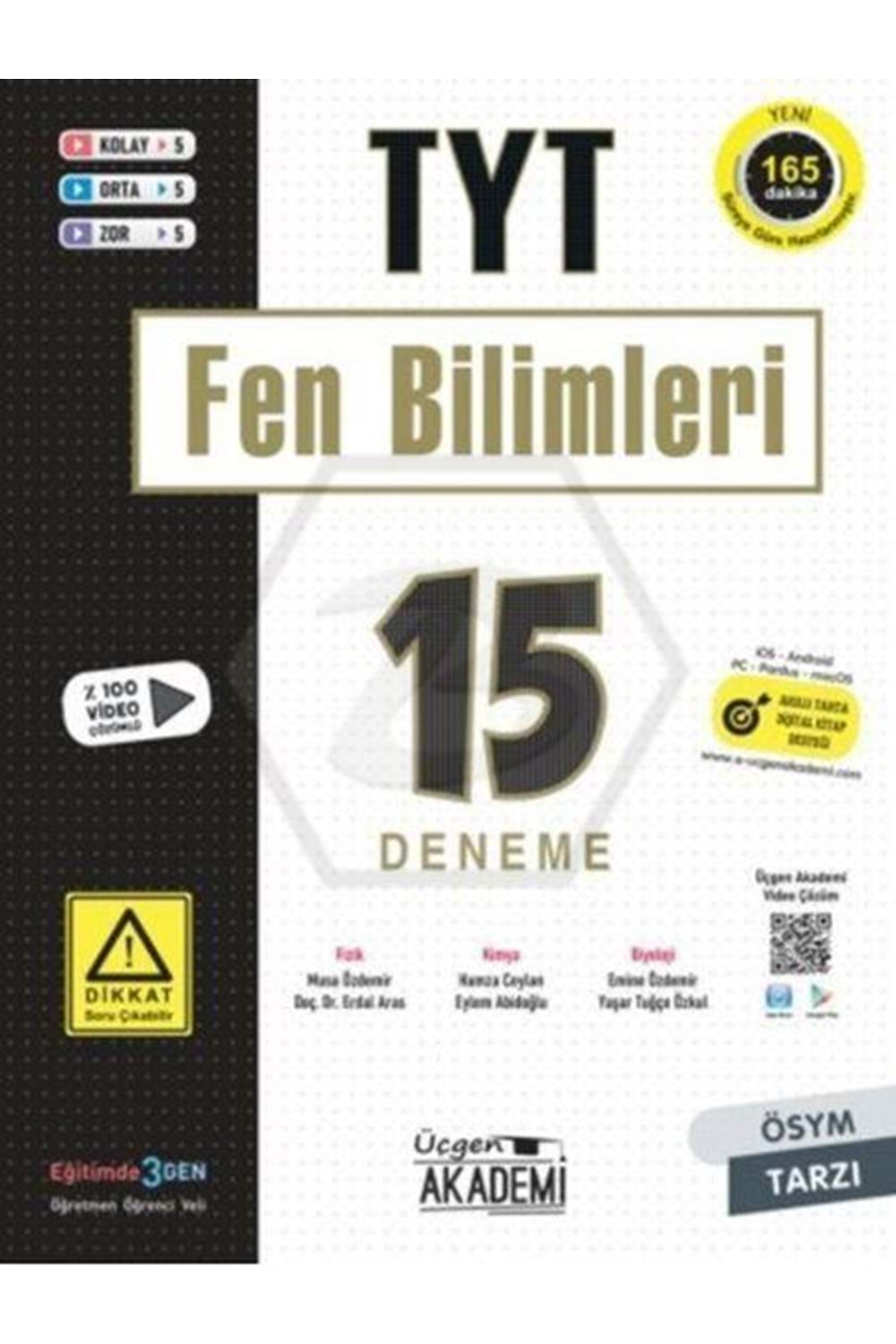 ÜÇGEN AKADEMİ TYT - FEN BİLİMLERİ - 15 Lİ DENEME SINAVI