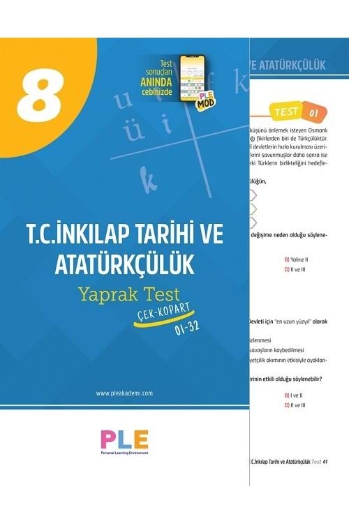 PLE 8.SINIF - T.C. İNKILAP TARİHİ VE ATATÜRKÇÜLÜK - YAPRAK TESTİ (1-32)