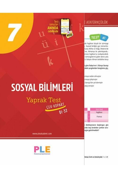 PLE 7.SINIF - SOSYAL BİLGİLER - YAPRAK TESTİ (1-32)