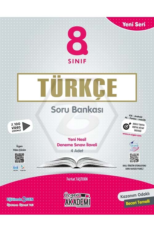 ÜÇGEN AKADEMİ 8.SINIF - YENİ SERİ TÜRKÇE - SORU BANKASI