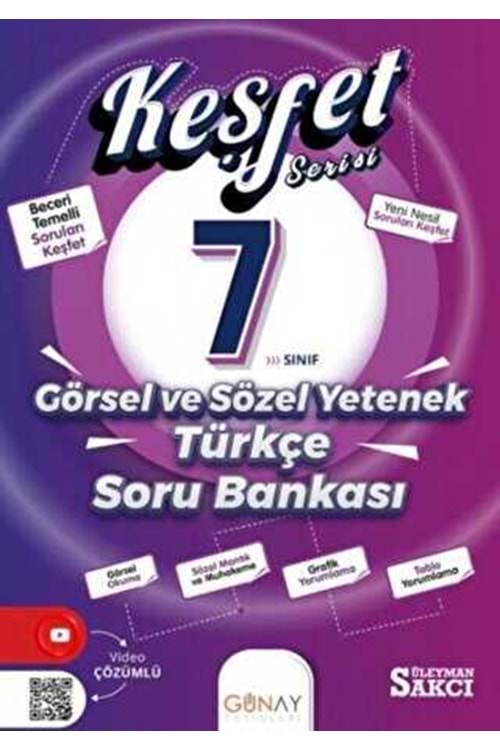 GÜNAY KEŞFET GÖRSEL VE SÖZEL YETENEK SORU BANKASI