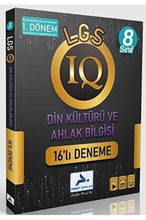 PARAF 8.SINIF IQ DİN KÜLTÜRÜ 16 LI DENEME 2023 1.DÖNEM KONULARI