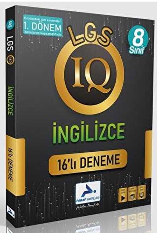 PARAF 8.SINIF IQ İNGİLİZCE 16 Lİ DENEME 2023 1.DÖNEM KONULARI