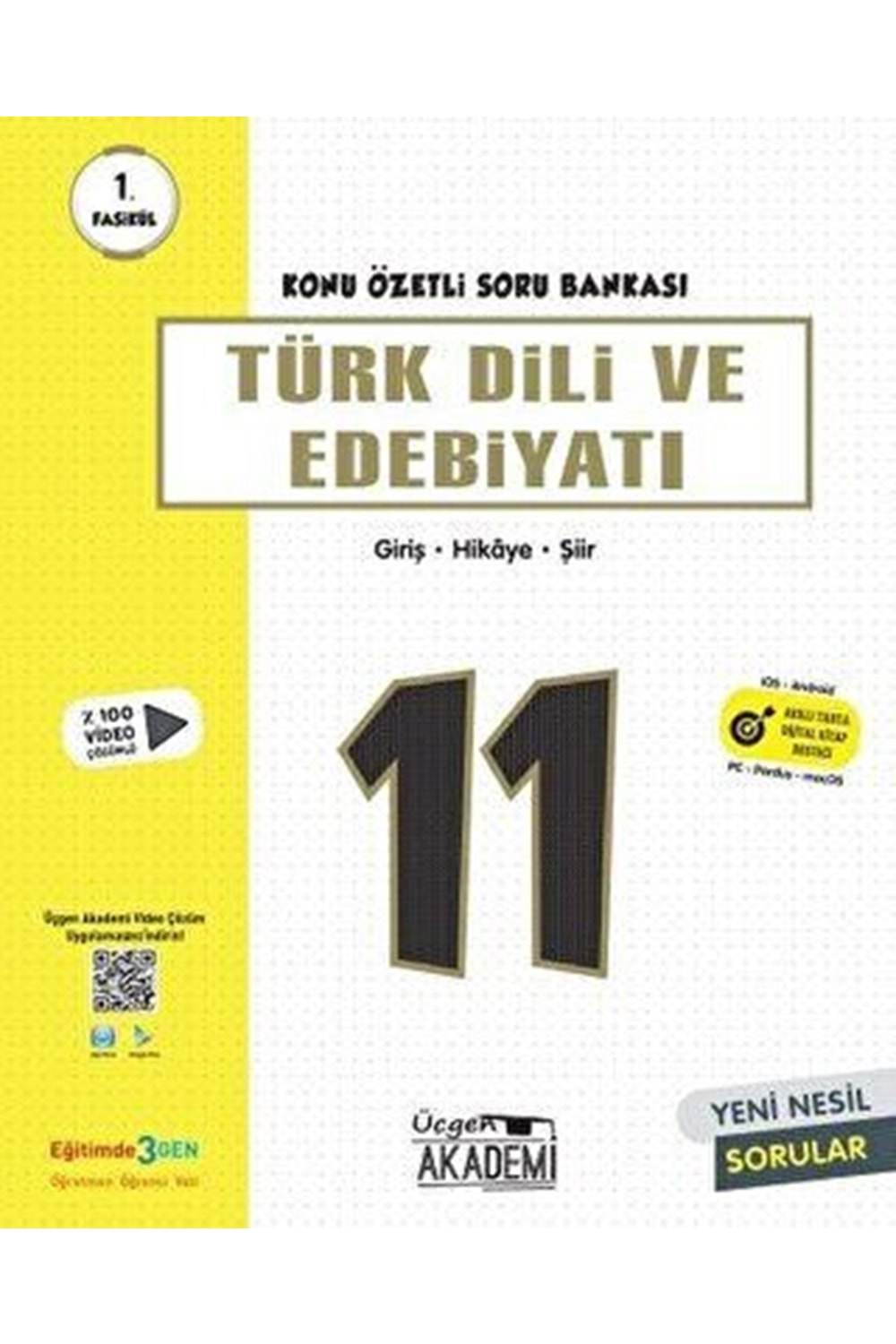 ÜÇGEN AKADEMİ 11.SINIF TÜRK DİLİ VE EDEBİYAT - KÖSB - 3 FASİKÜL