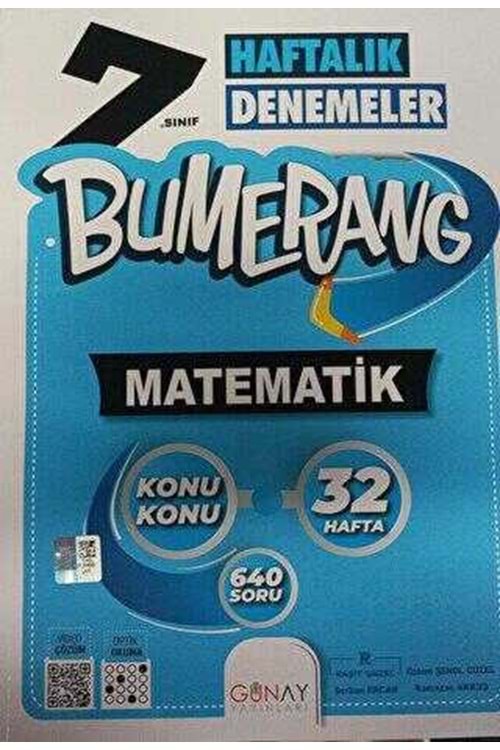 GÜNAY BUMERANG 32 HAFTALIK MATEMATİK DENEMELERİ