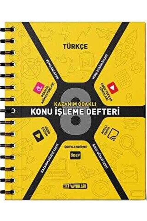 HIZ 8.SINIF TÜRKÇE KONU İŞLEME DEFTERİ 24-25