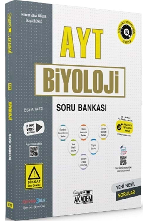 ÜÇGEN AKADEMİ AYT BİYOLOJİ - SORU BANKASI
