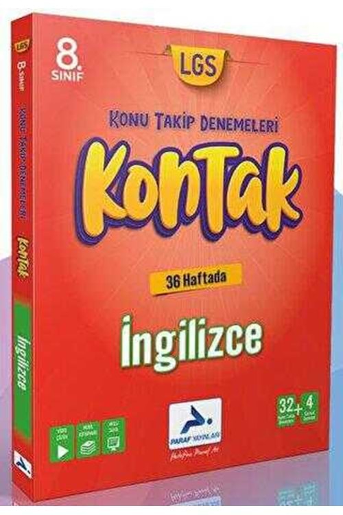 PARAF 8.SINIF İNGİLİZCE 36 LI KONTAK DENEME (KONU TAKİP DENEMELERİ)