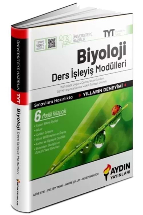 AYDIN ÜNİVERSİTEYE HAZIRLIK TYT BİYOLOJİ DERS İŞLEYİŞ MODÜLLERİ