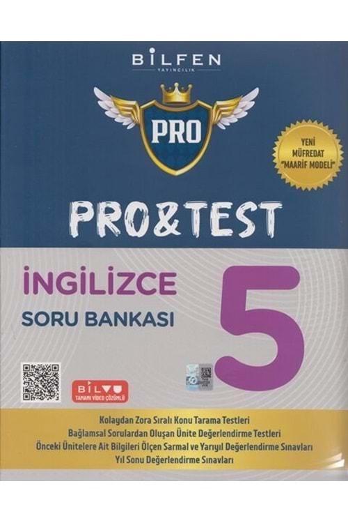 BİLFEN 5.SINIF PRO&TEST İNGİLİZCE SORU BANKASI YENİ MÜFREDAT