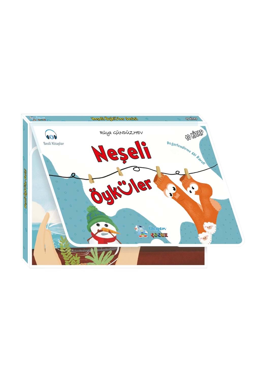 ÜÇGEN ÇOCUK NEŞELİ ÖYKÜLER YENİ - 10 KİTAP + EK KUTULU