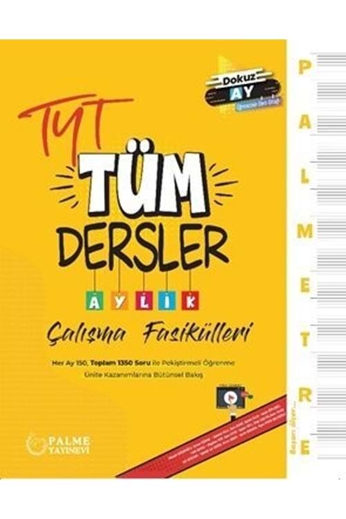 PALME TYT TÜM DERSLER PALMETRE AYLIK ÇALIŞMA FASİKÜLLERİ