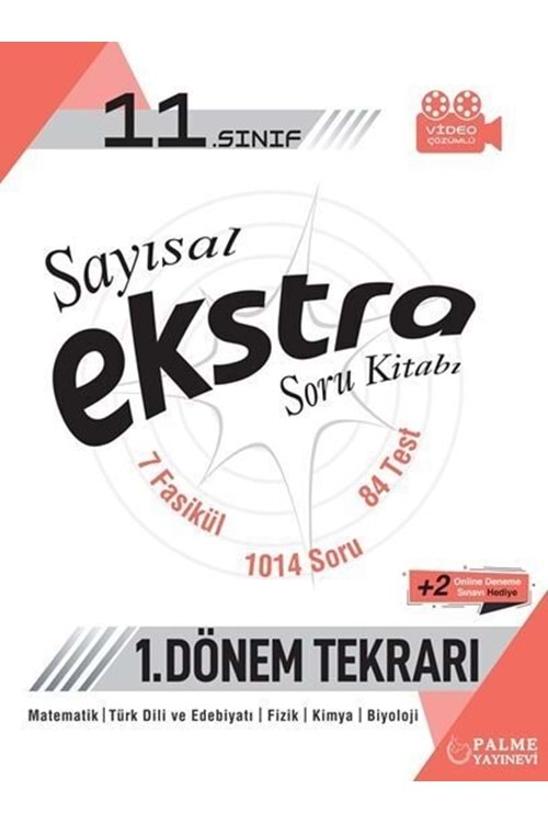 PALME 11.SINIF SAYISAL EKSTRA SORU KİTABI 1.DÖNEM TEKRAR