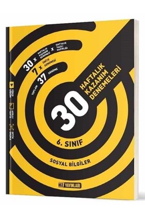 HIZ 6.SINIF SOSYAL BİLGİLER 30 HAFTALIK DENEME YENİ
